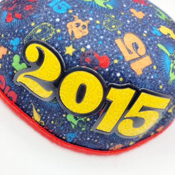 Disney Parks 2015 Youth Size Mickey Ears Hat Red Ears Star Print - Picture 2 of 9